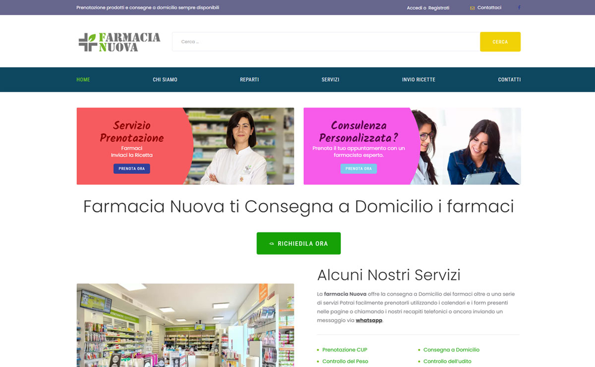 Farmacia Nuova – Pharmacy site gained with services